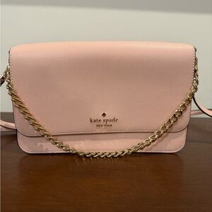 Kate Spade Blush Crossbody Bag with Gold Chain